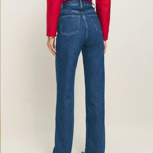 Reformation Wilder High Rise Wide Leg Jeans Blue - Size 25 - Picture 2 of 3